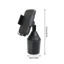 universal car cup holder phone mount with rotating stand and adjustable drink holder