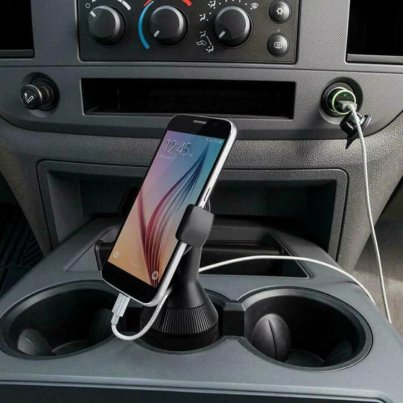 Universal Car Cup Holder Phone Mount With Rotating Stand And Adjustable Drink Holder 6