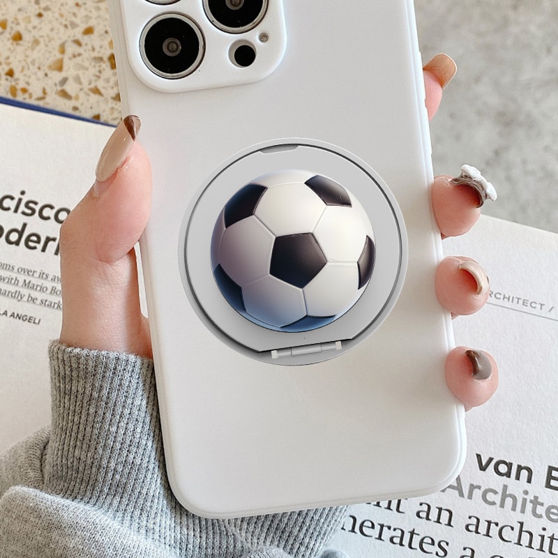 Soccer Phone Ring Holder Stand Rotating Football Grip Kickstand
