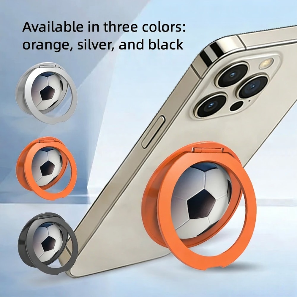 Soccer Phone Ring Holder Stand Rotating Football Grip Kickstand