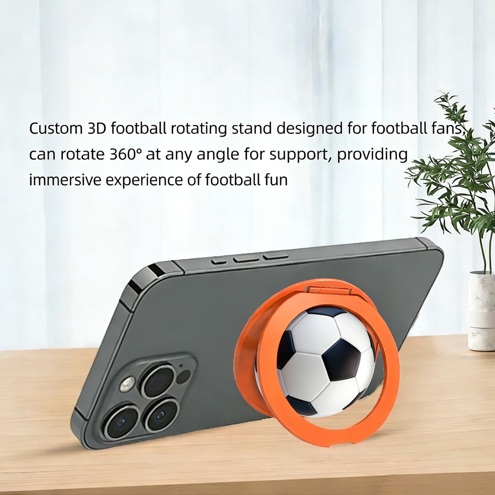 Soccer Phone Ring Holder Stand Rotating Football Grip Kickstand