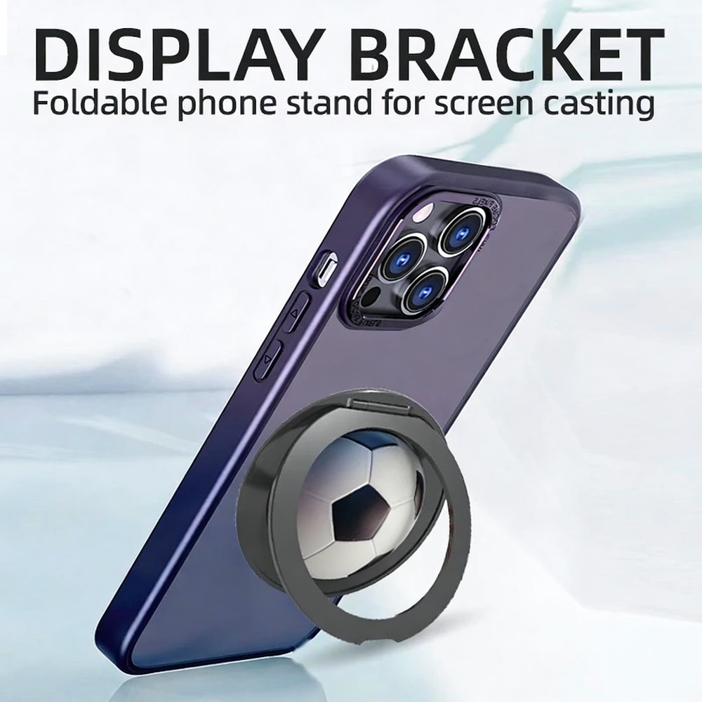 Soccer Phone Ring Holder Stand Rotating Football Grip Kickstand