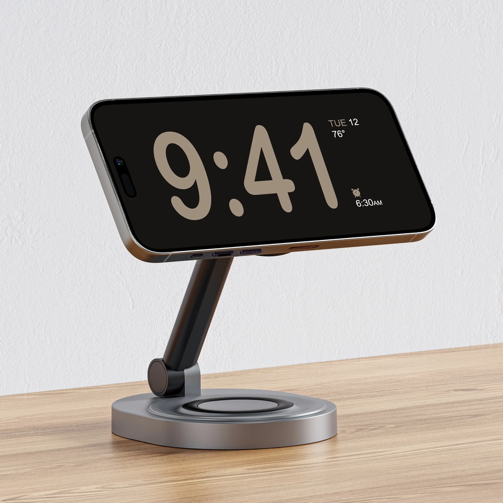 Foldable Magnetic Wireless Charger Stand Watch And Earbuds 0