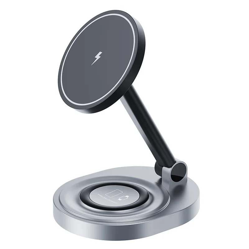 Foldable Magnetic Wireless Charger Stand Watch And Earbuds 3