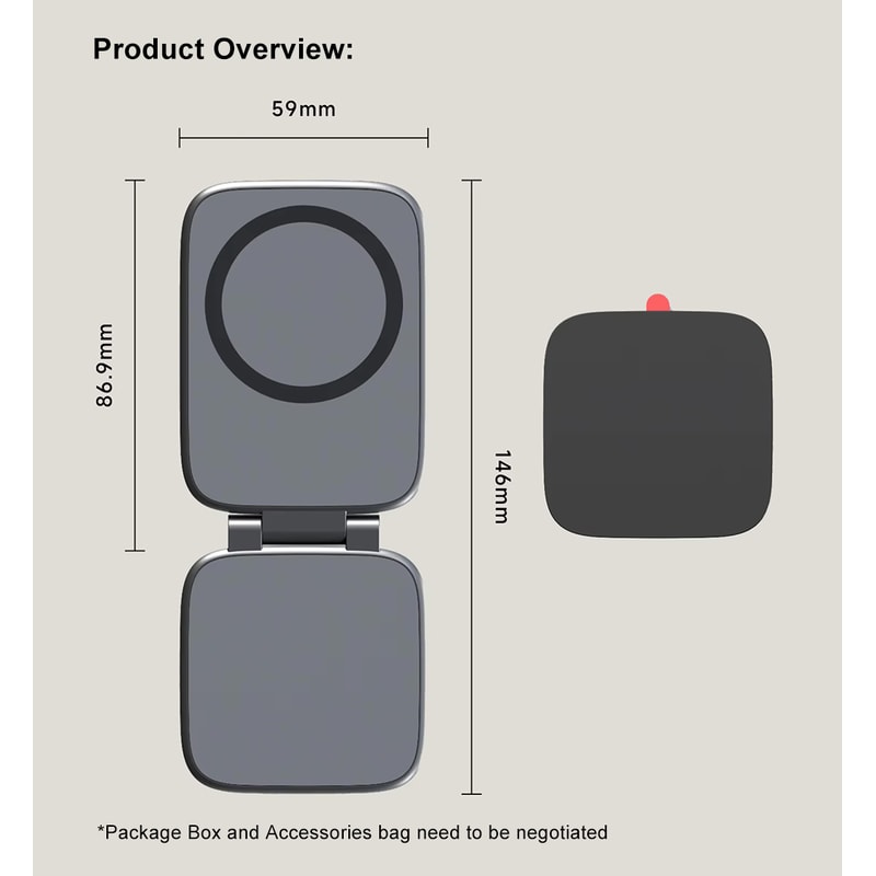 Ultra Thin Magnetic Phone Holder for Car Adjustable Car Phone Mount