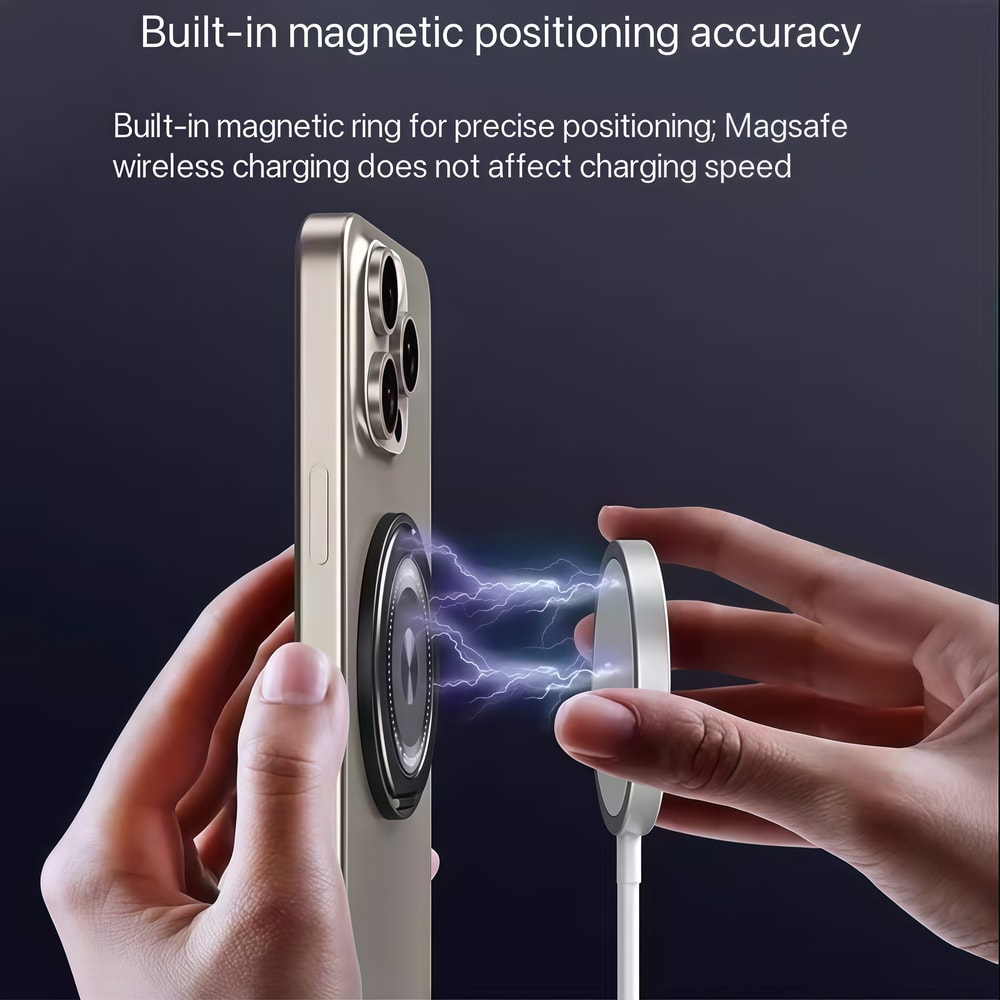 Magnetic Phone Ring Holder With Adhesive Grip And Rotating Stand 4