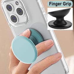 slim adhesive phone grip stand finger holder for secure one hand use