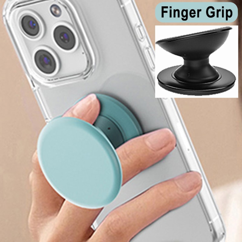Slim Adhesive Phone Grip Stand Finger Holder for Secure One Hand Use