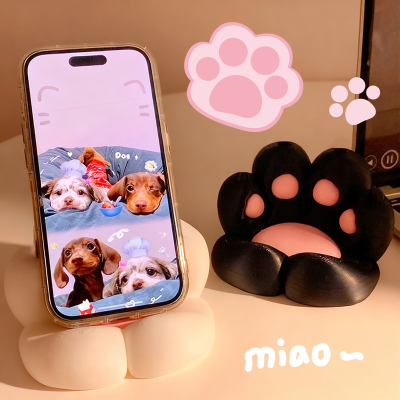 Cute Cat Paw Phone Stand For Desk Universal Kawaii Phone Holder 2