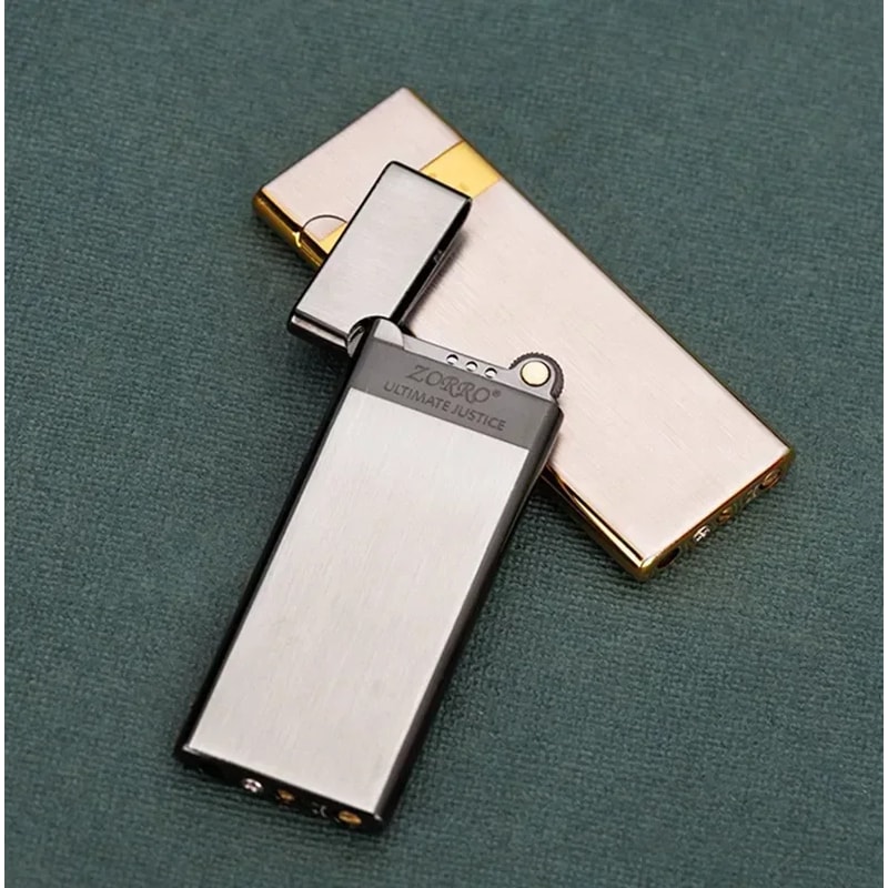 Zorro Ultra Thin Butane Lighter Slim Refillable Metal Pocket Lighter 1