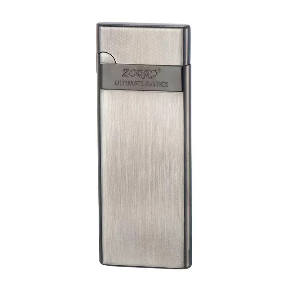 Zorro Ultra Thin Butane Lighter Slim Refillable Metal Pocket Lighter 7