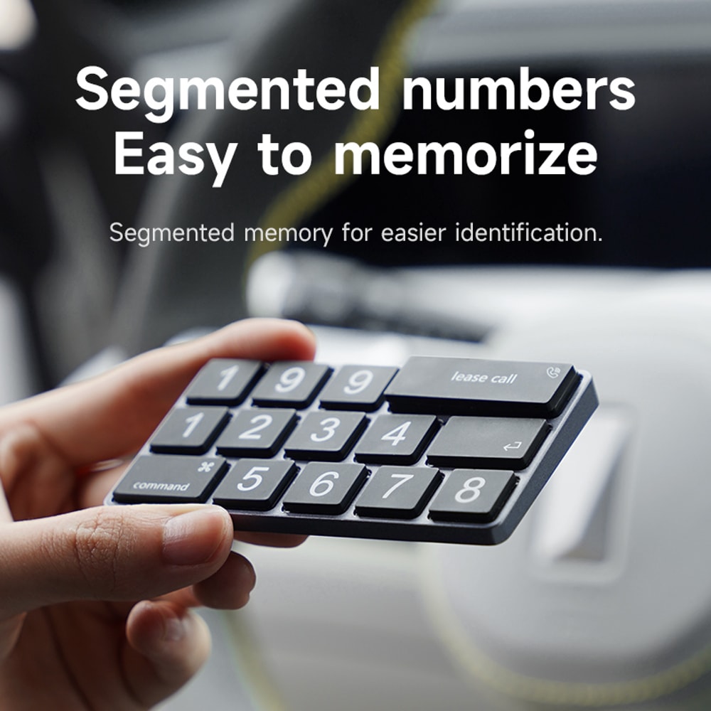 Slim Aluminum Car Parking Number Plate With Hidden Phone Display 2