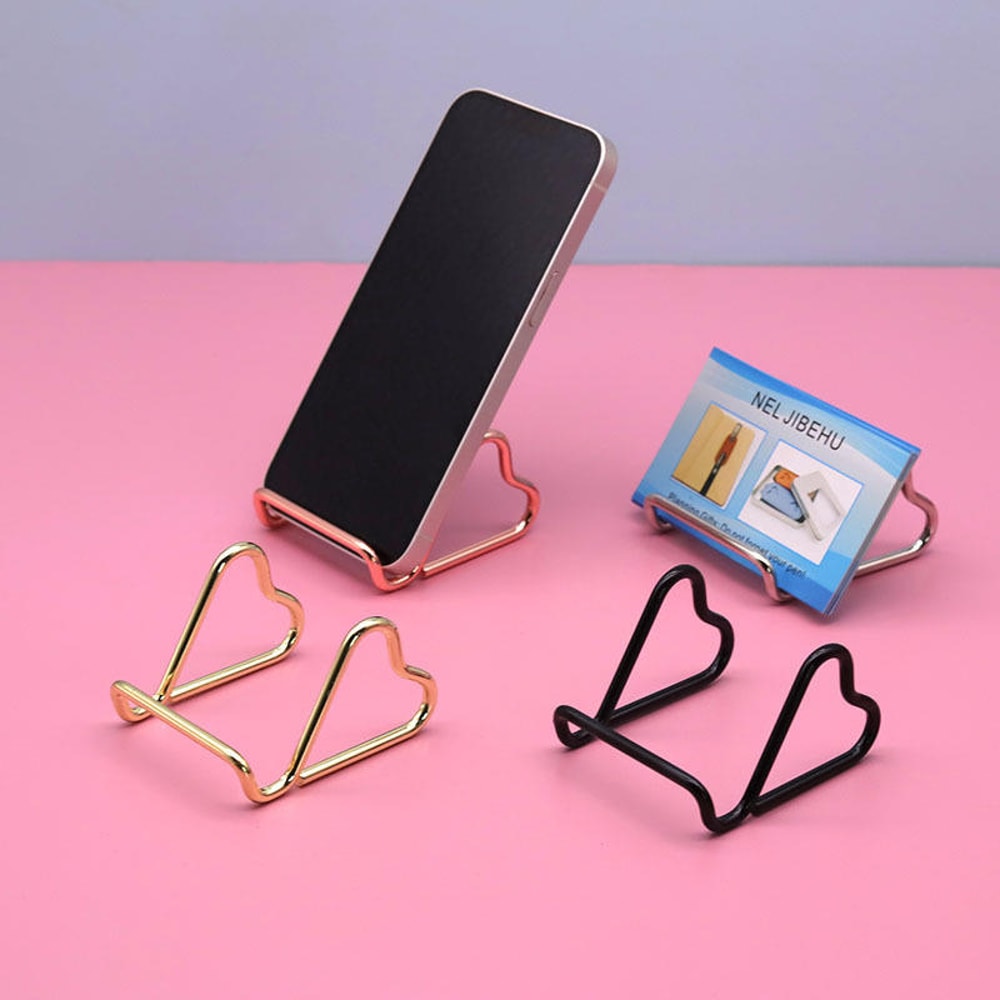 Metal Phone Holder and Business Card Stand for Desk