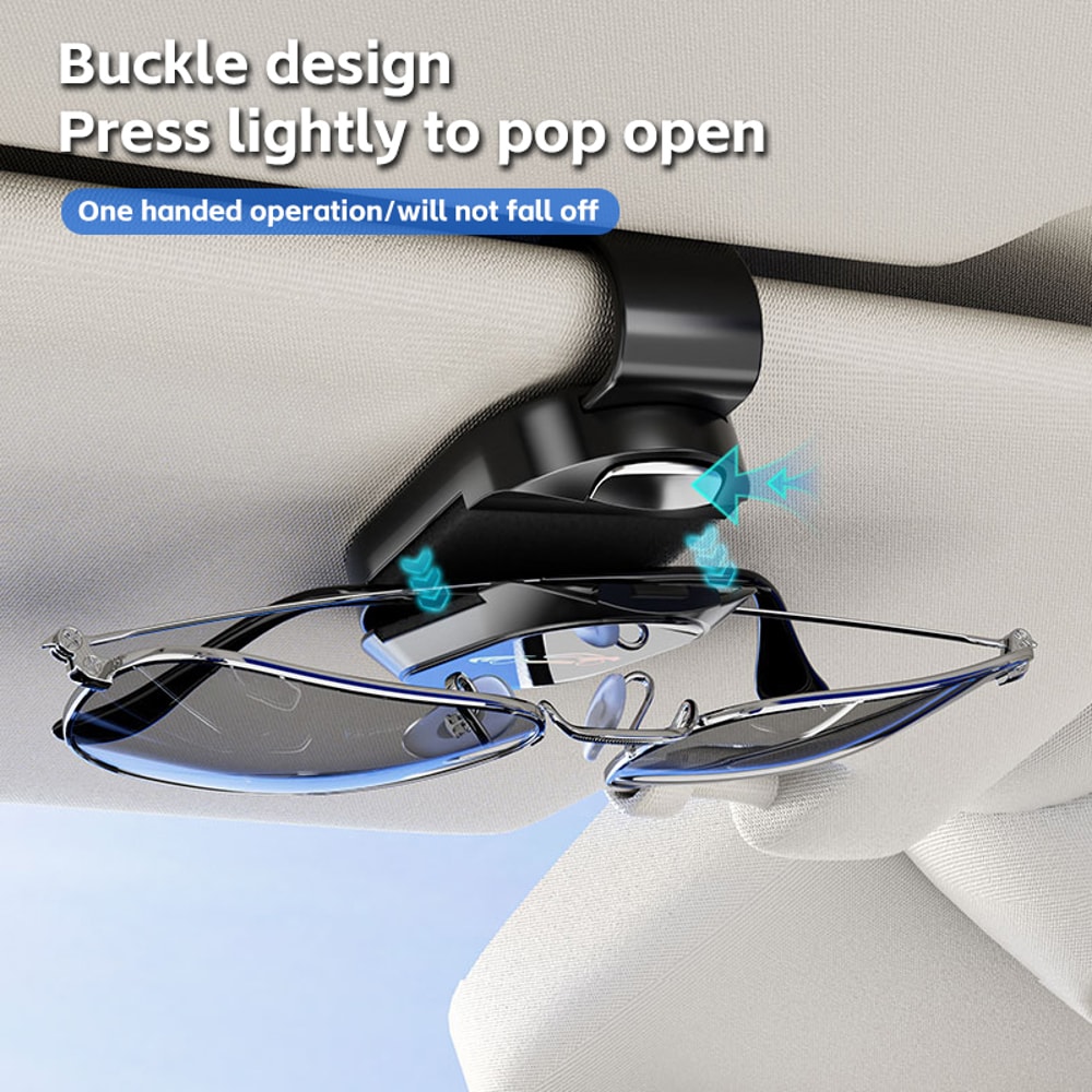 Suede Car Sunglasses Holder Visor Clip