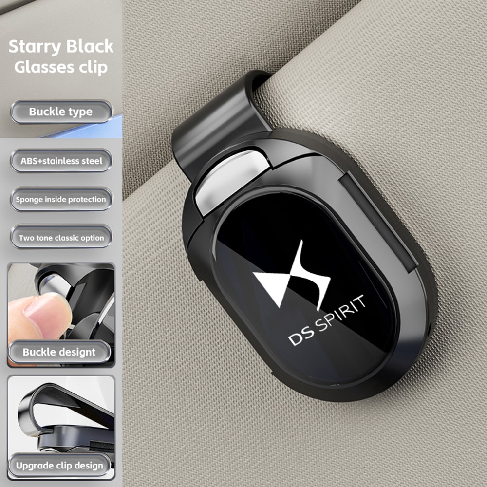 Suede Car Sunglasses Holder Visor Clip