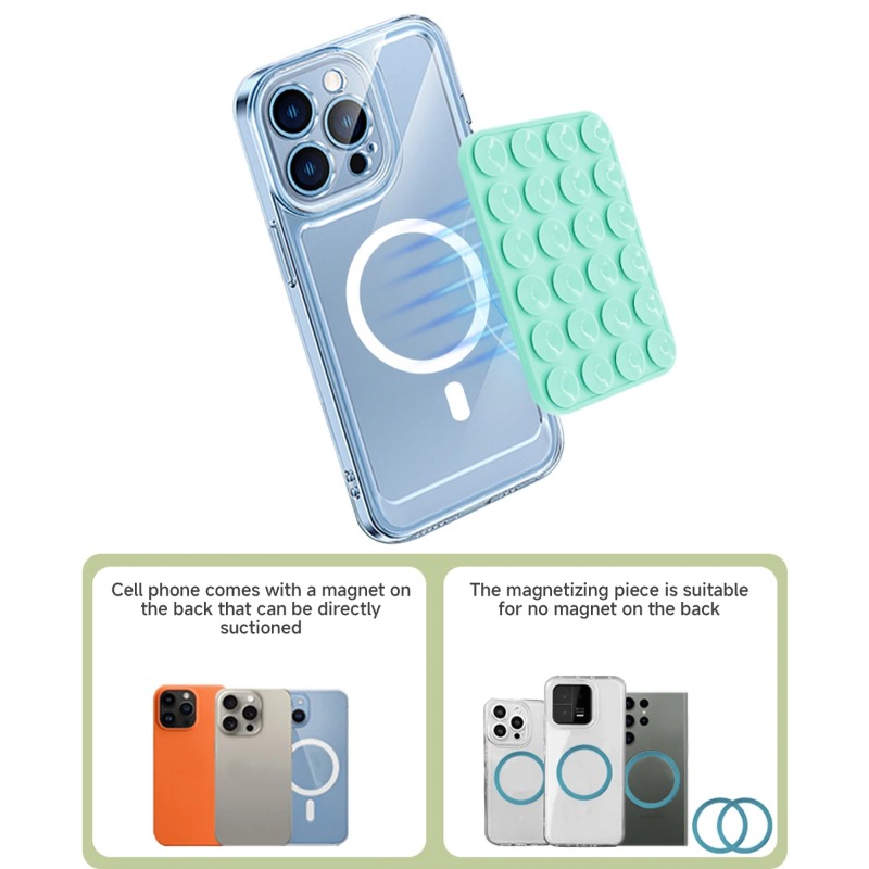MagSafe Suction Cup Phone Holder Magnetic Mirror Mount 4
