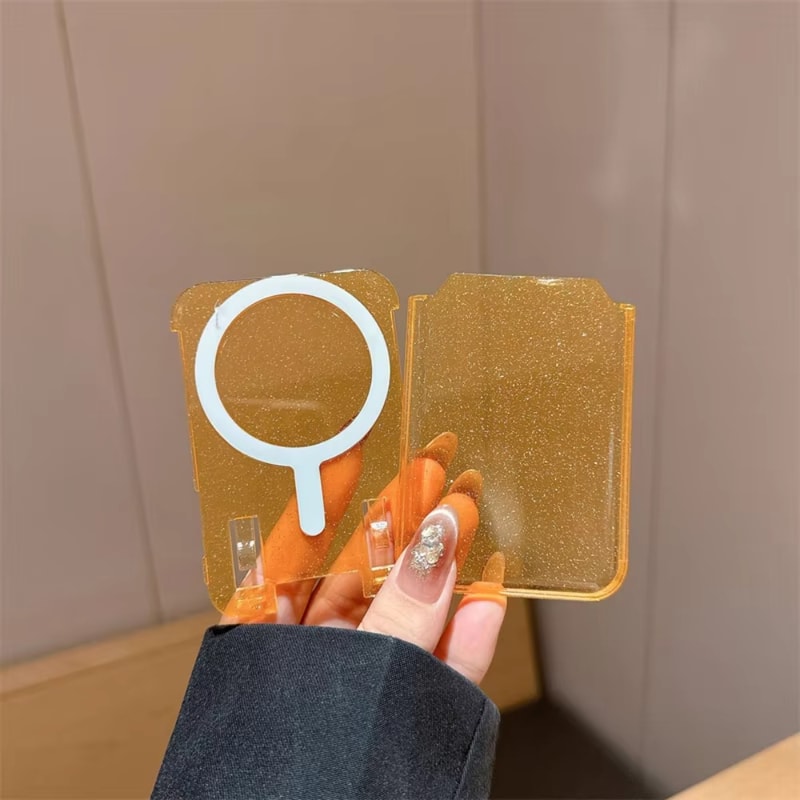 Glitter Stick On Phone Wallet Card Holder for Magnetic Mounts
