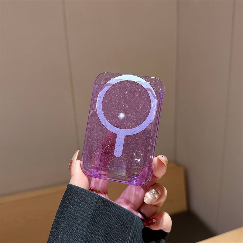 Glitter Stick On Phone Wallet Card Holder for Magnetic Mounts