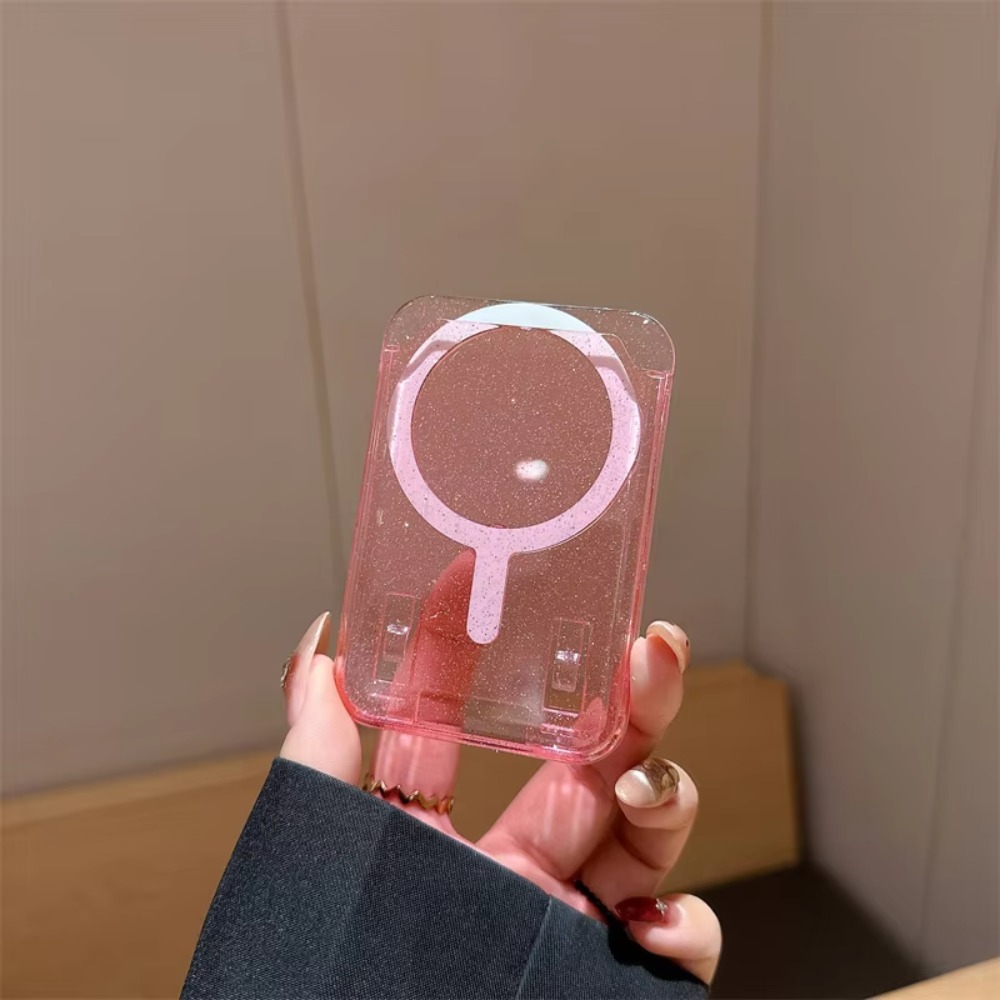 Glitter Stick On Phone Wallet Card Holder for Magnetic Mounts