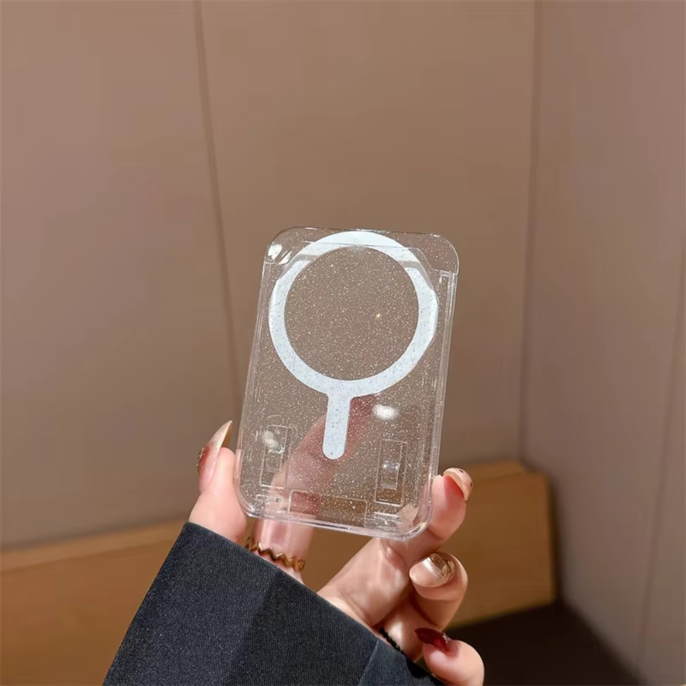 Glitter Stick On Phone Wallet Card Holder for Magnetic Mounts