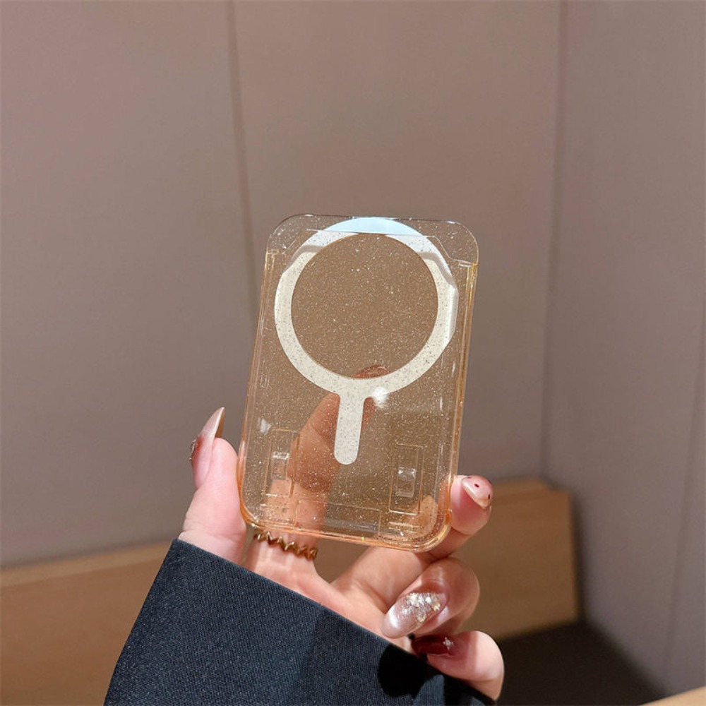 Glitter Stick On Phone Wallet Card Holder for Magnetic Mounts