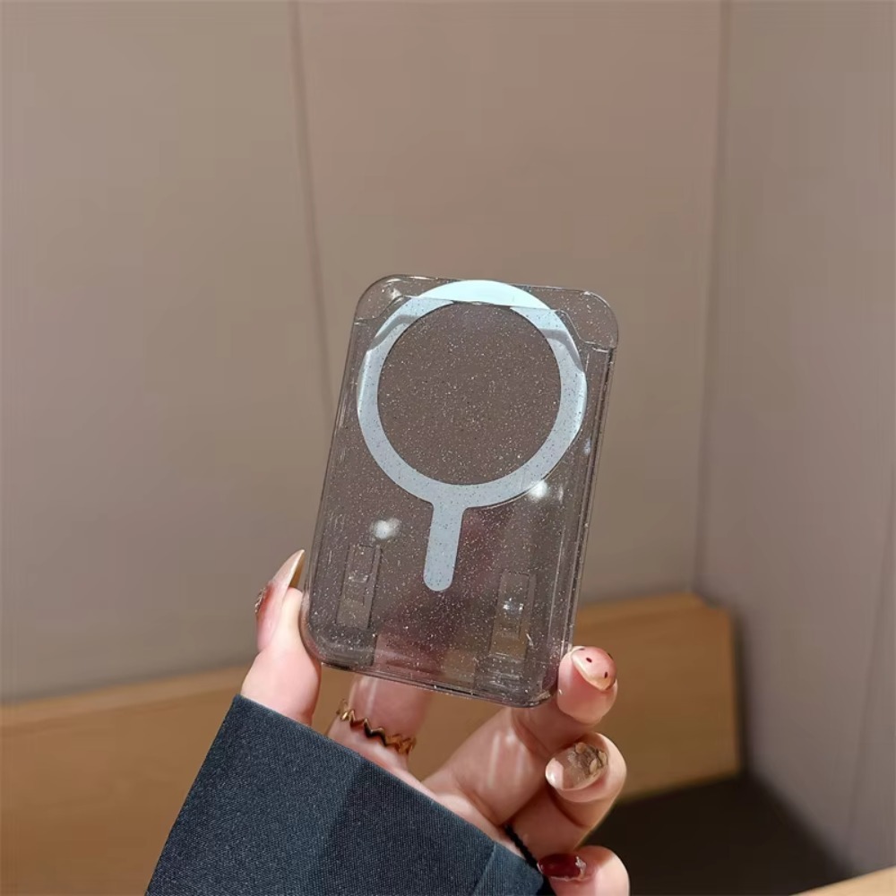 Glitter Stick On Phone Wallet Card Holder for Magnetic Mounts