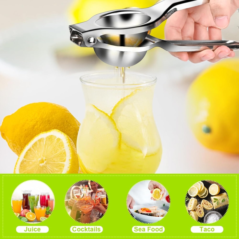 Stainless Steel Lemon Squeezer Manual Citrus Press For Lemons Limes And Small Oranges 3