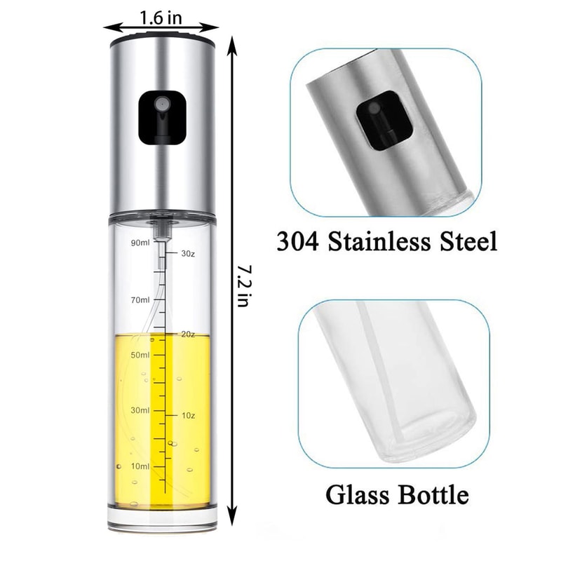 Glass Olive Oil Sprayer Bottle for Cooking, Salad, BBQ and Baking