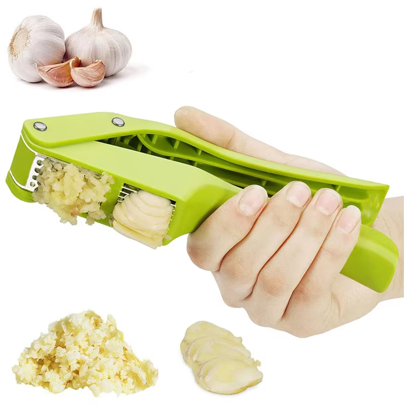 Garlic Press and Slicer Manual Garlic Crusher Kitchen Gadget