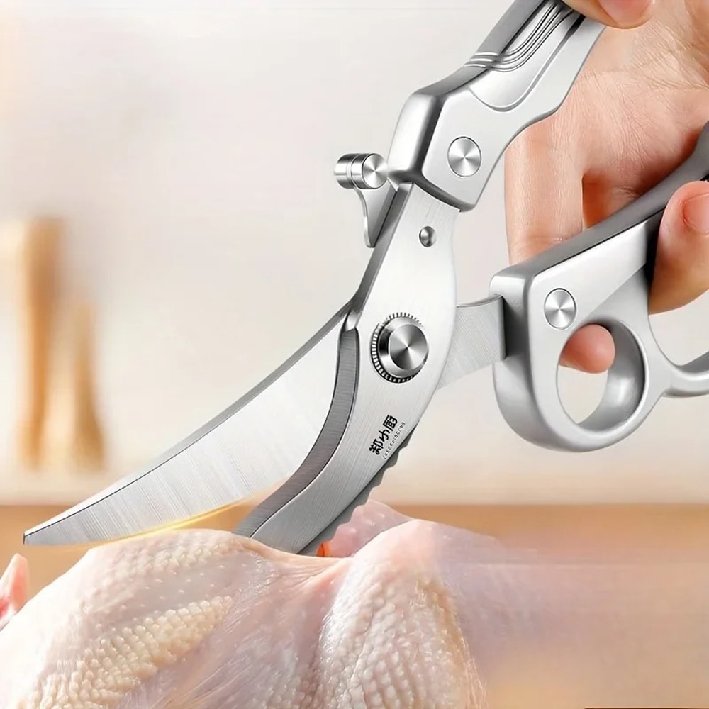 Heavy Duty Stainless Steel Kitchen Shears with Fish Scaler and Bottle Opener