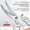 Heavy Duty Stainless Steel Kitchen Shears with Fish Scaler and Bottle Opener