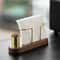 Walnut Napkin Holder With Toothpick Dispenser Wooden Table Organizer 1