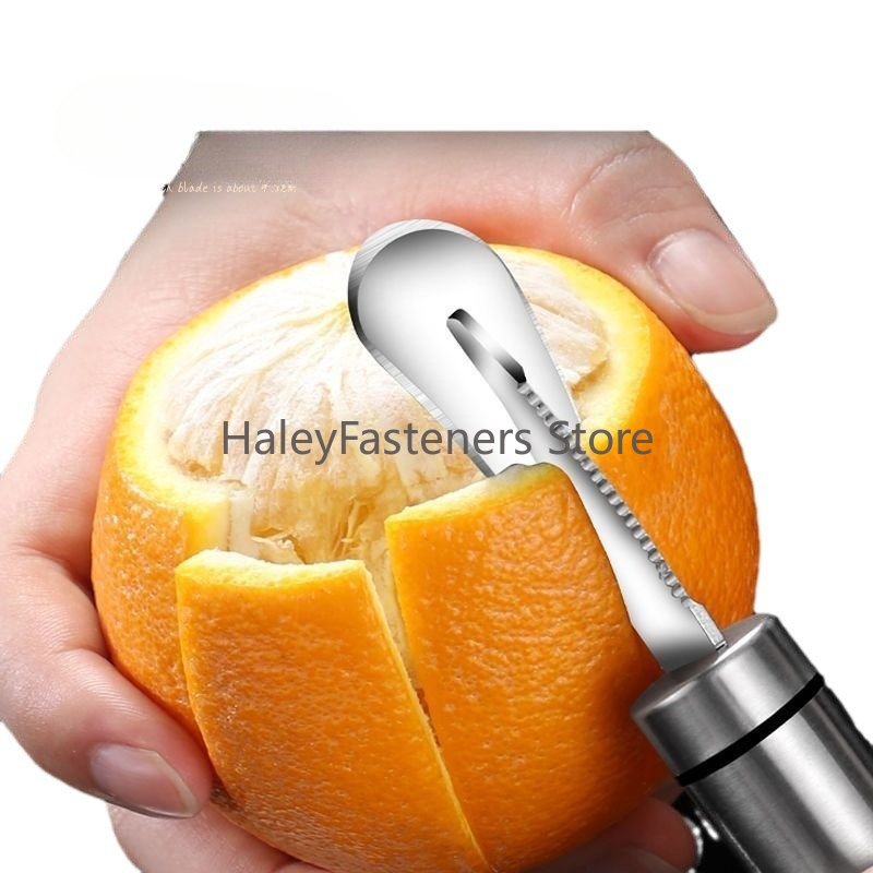 Stainless Steel Orange Peeler Tool with Handle for Citrus and Lemon