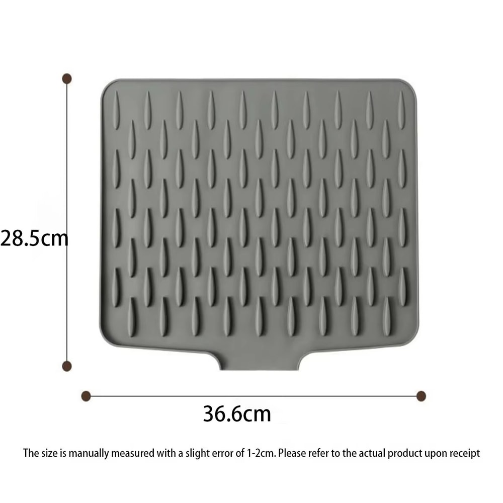 Silicone Dish Drying Mat For Kitchen Counter With Drainage Non Slip Heat Resistant Sink Mat 5