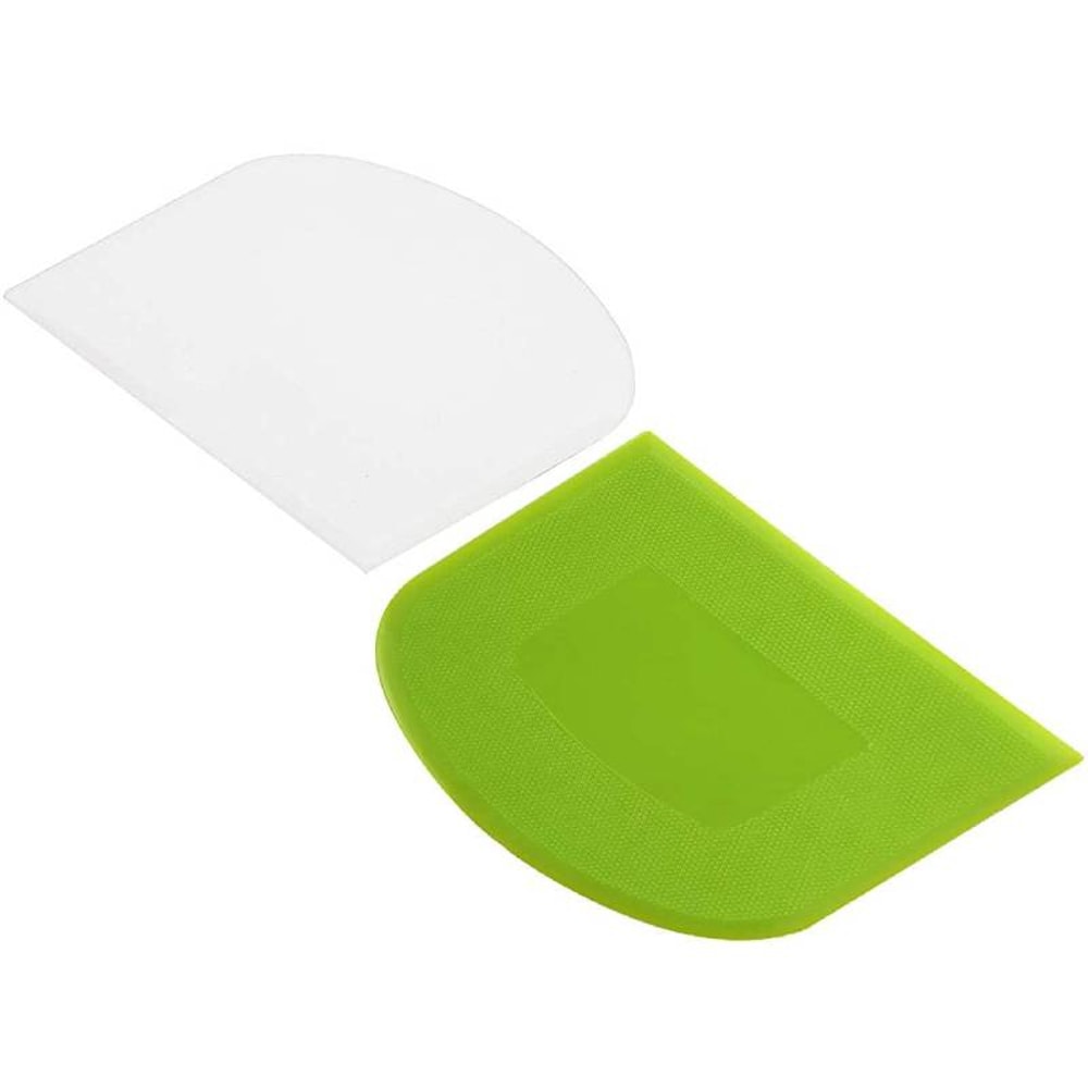 Flexible Plastic Dough Scraper Set Bowl Scraper Bench Scraper for Baking