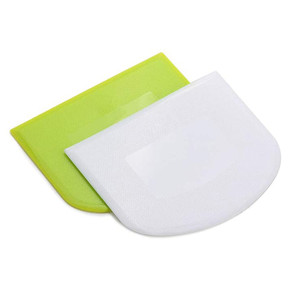 Flexible Plastic Dough Scraper Set Bowl Scraper Bench Scraper for Baking