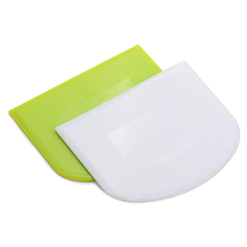 Flexible Plastic Dough Scraper Set Bowl Scraper Bench Scraper for Baking