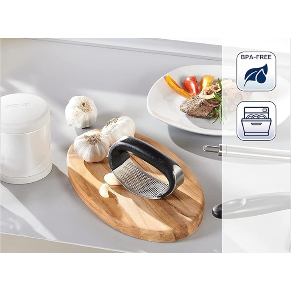 Stainless Steel Garlic Press Easy Clean Garlic Mincer Crusher