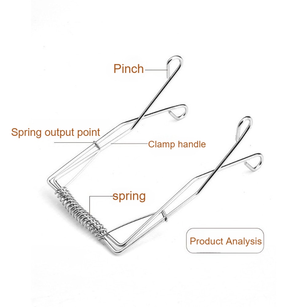 Stainless Steel Vegetable Cooking Tongs Heat Resistant Multi Grip Kitchen Clamp For Leafy Greens 2