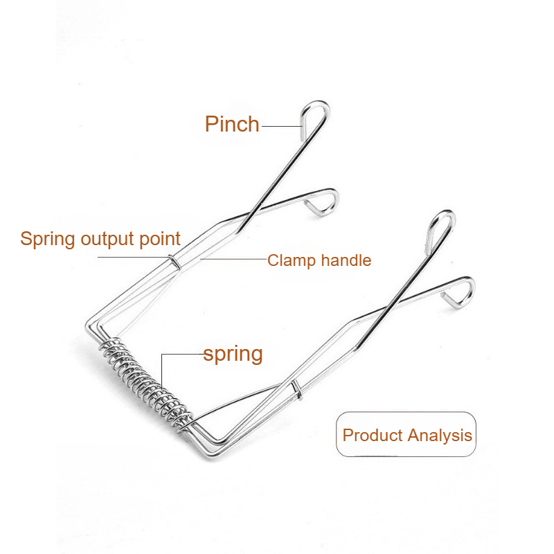 Stainless Steel Vegetable Cooking Tongs Heat Resistant Multi Grip Kitchen Clamp For Leafy Greens 2