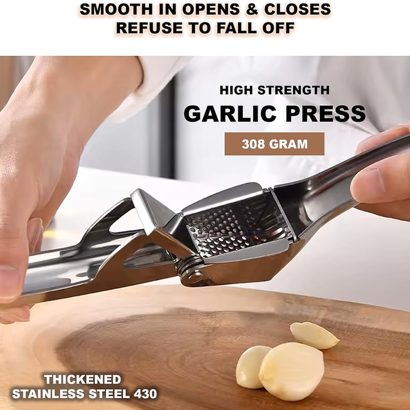 Heavy Duty Stainless Steel Garlic Press And Ginger Crusher 2