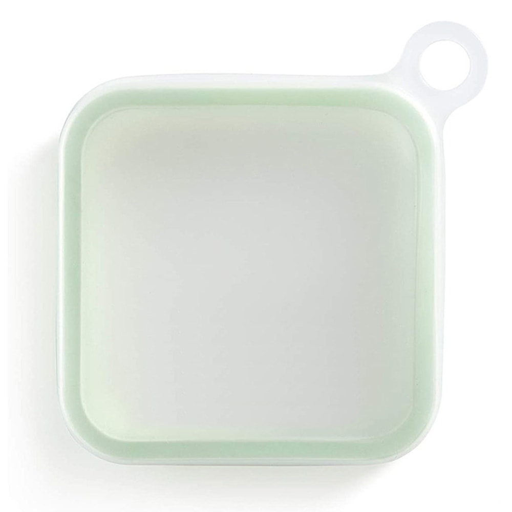 Portable Silicone Lunch Box with Handle Leakproof Bento Snack Container for Kids & Office