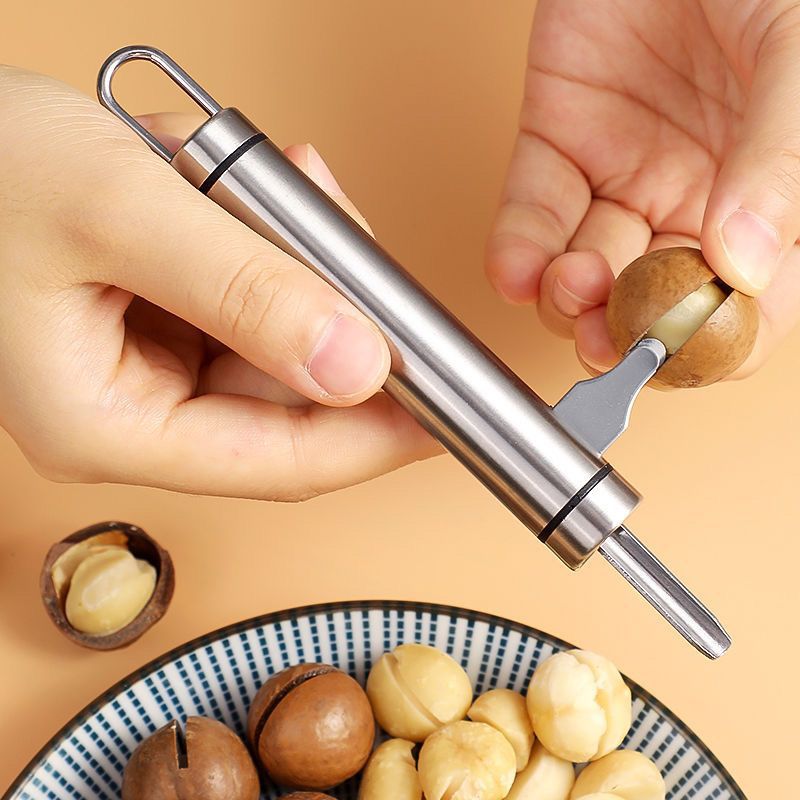 Stainless Steel Macadamia Nut Opener And Walnut Sheller Tool With Pick 1