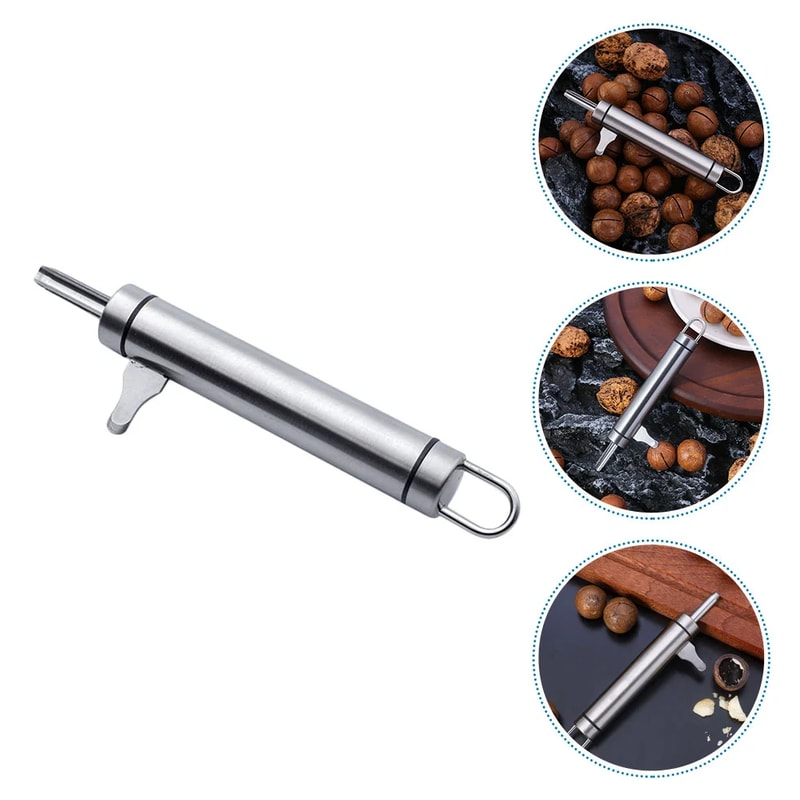 Stainless Steel Macadamia Nut Opener And Walnut Sheller Tool With Pick 2