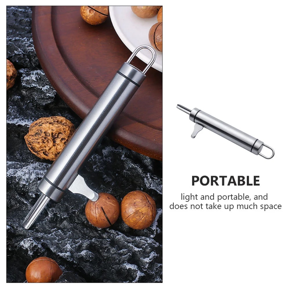 Stainless Steel Macadamia Nut Opener And Walnut Sheller Tool With Pick 4
