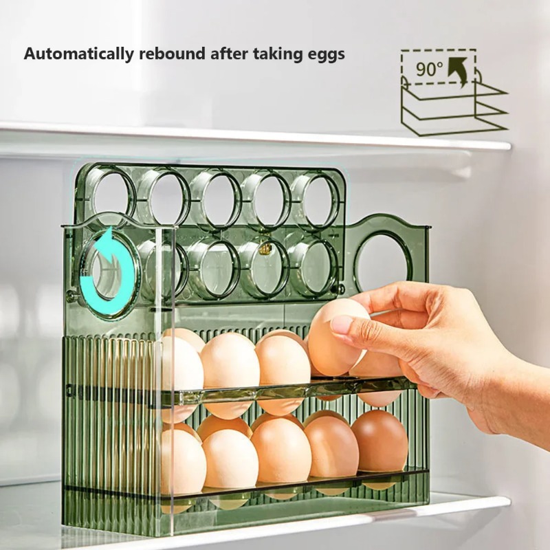 Reversible Refrigerator Egg Organizer Layer Side Door Egg Holder 2