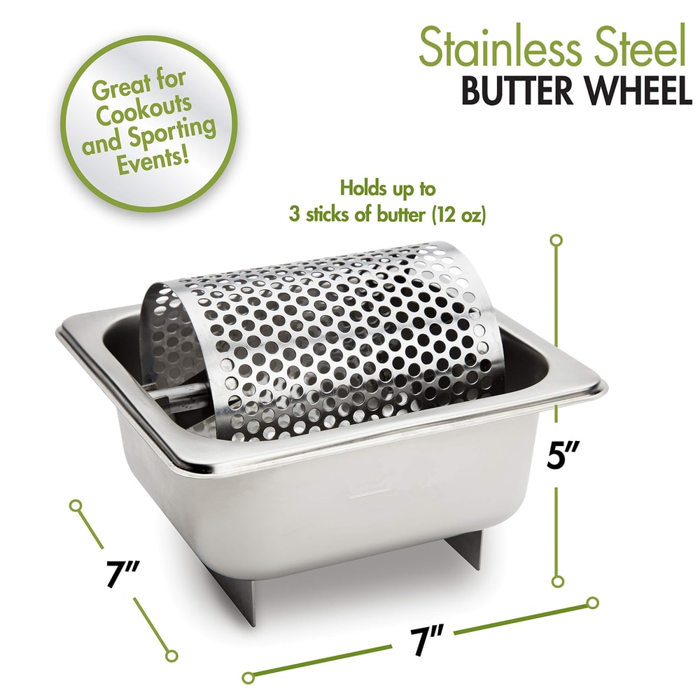 Stainless Steel Butter Wheel For Griddle Buns And Bread 5