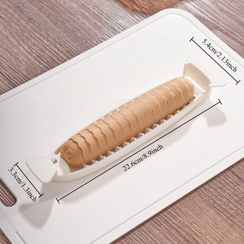 Fish Shaped Banana Slicer And Sausage Slicer Wave Cutter Kitchen Gadget 3