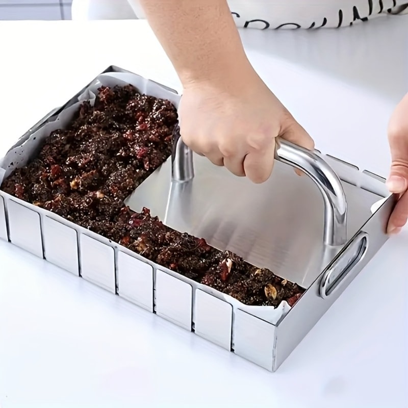 Stainless Steel Burger Press With Handle For Patties Dough And Pastries 1