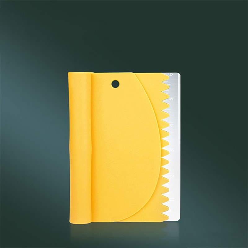 Stainless Steel Bench Scraper Set with Measuring Scale for Bread, Pizza and Pastry